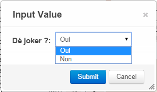 Utilisation Dé Joker